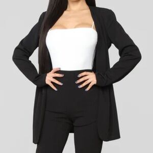 Fashion Nova Elegant Black Blazer